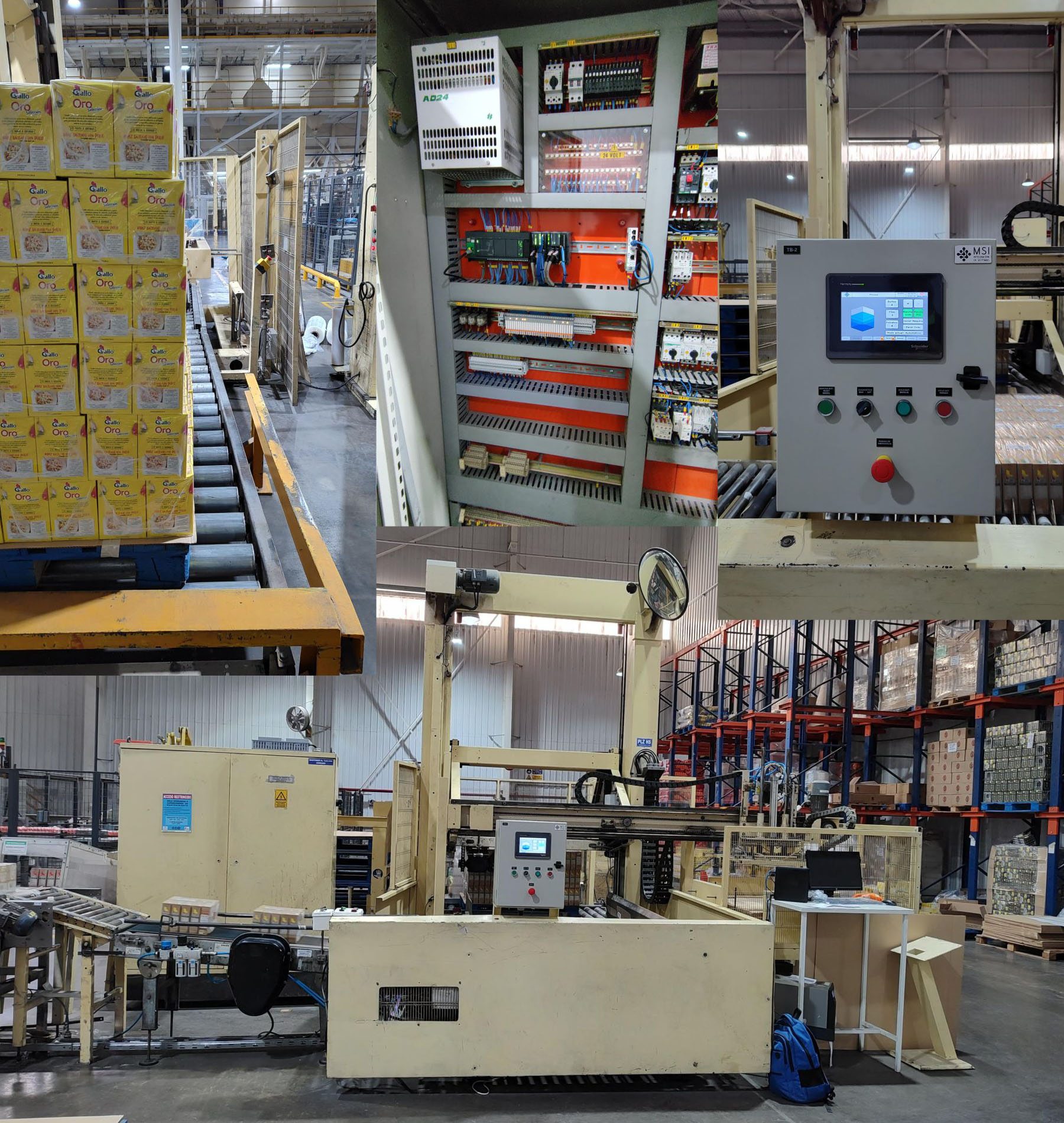 revamping de sistema de paletizado OCME en Molino Río de la Plata